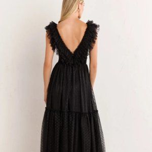 Black Sheer Midi Dress, New York & Co, Medium